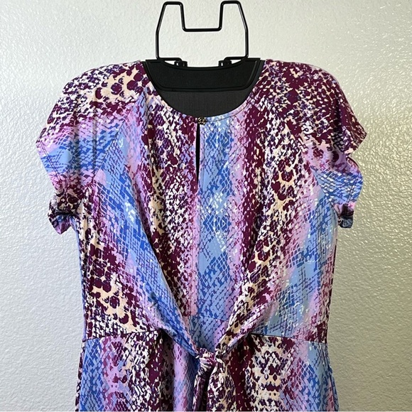 C.Wonder Christian Siriano Women’s Purple Hi-Low Printed Dress Size M - Picture 2 of 12